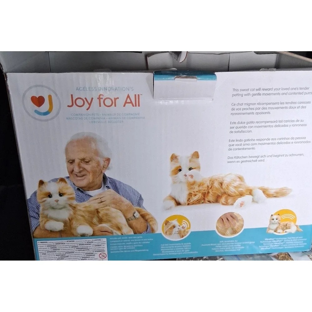 Animated Orange Tabby Cat Interactive Lifelike Joy For All Companion Pet
